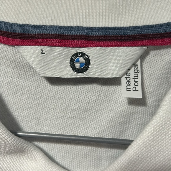 BMW white mens polo shirt Large - Picture 4 of 6